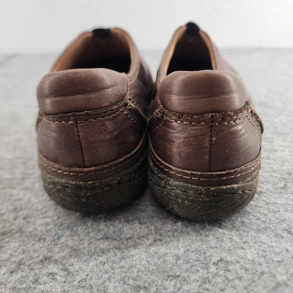 Clarks Artisan Brown Leather Slip On Comfort Loafers Womens 9.5M 84473